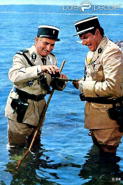 Louis De Funès et Michel Galabru dans Le Gendrame de Saint-Tropez