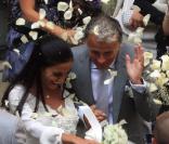 Franck Dubosc et Danièle à leur mariage, le 19 juin 2009.