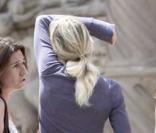 Renée Zellweger visitant la Sagrada Familia à Barcelone le 10 août 2009