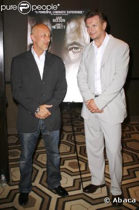 Oliver Hirschbiegel et Liam Neeson, lors de la présentation de  Five Minutes of Heaven , au TriBeCa Grand Hotel de New York, le 11 août 2009 !