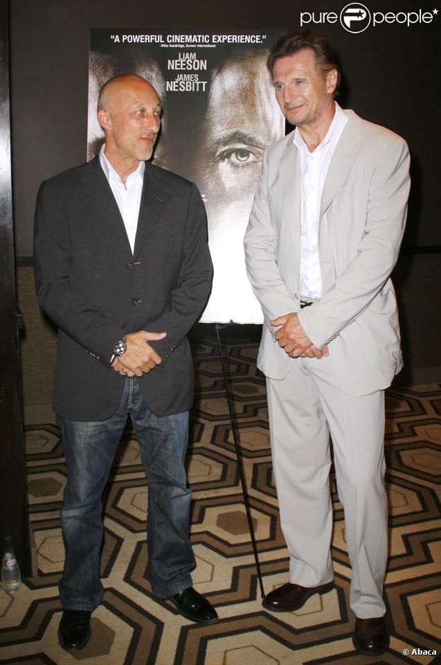 Oliver Hirschbiegel et Liam Neeson, lors de la présentation de  Five Minutes of Heaven , au TriBeCa Grand Hotel de New York, le 11 août 2009 !