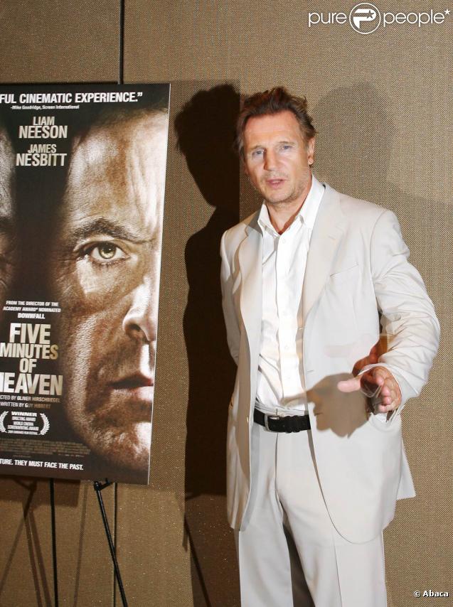 Liam Neeson, lors de la présentation de  Five Minutes of Heaven , au TriBeCa Grand Hotel de New York, le 11 août 2009 !