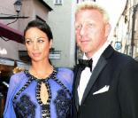 Boris Becker et son épouse Lilly Kerssenberg à Salzbourg, avant la représentation de Fidelio à laquelle ils ont été invités par le couple Beckenbauer, le 12 août 2009