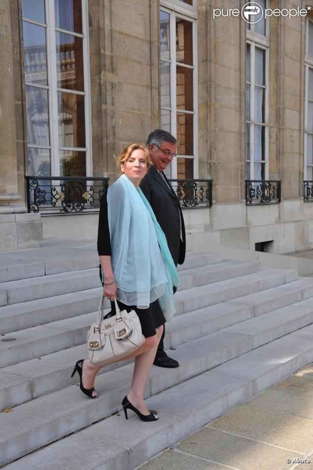 Nathalie Kosciusko-Morizet et Michel Mercier à la sortie du Conseil des Ministres