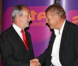 Patrick Poivre d'Arvor et Jérôme Clément à la rentrée de la chaîne Arte. 25/08/09
