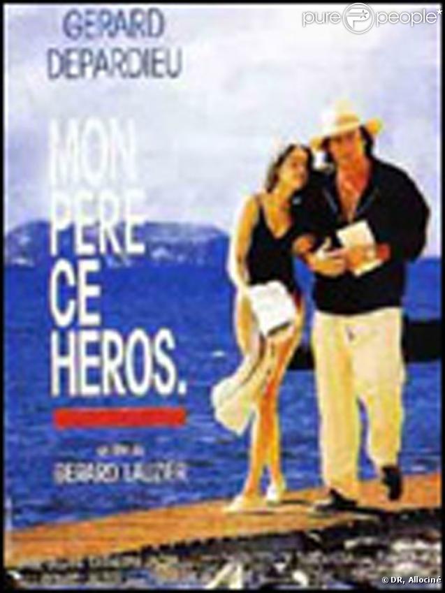 L'affiche du film Mon père ce Héros. Sorti, en 1991, le film de Gerard Lauzier, sera un succès en France qui inspirera les Etats-Unis... 