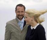 Haakon de Norvège et son épouse Mette-Marit visitent le phare   Utsira. 01/09/09  