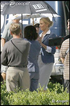 Cameron Diaz sur le tournage du  Frelon Vert , de Michel Gondry, à Century City, en Californie, le 5 septembre 2009 !