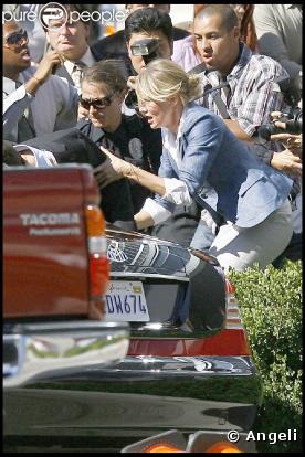 Cameron Diaz sur le tournage du  Frelon Vert , de Michel Gondry, à Century City, en Californie, le 5 septembre 2009 !