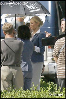 Cameron Diaz sur le tournage du  Frelon Vert , de Michel Gondry, à Century City, en Californie, le 5 septembre 2009 !