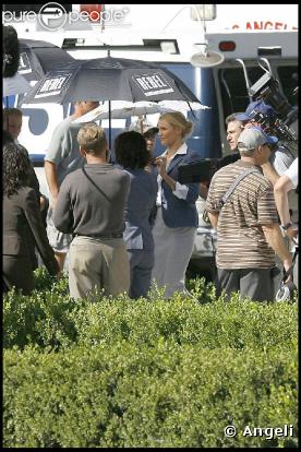 Cameron Diaz sur le tournage du  Frelon Vert , de Michel Gondry, à Century City, en Californie, le 5 septembre 2009 !