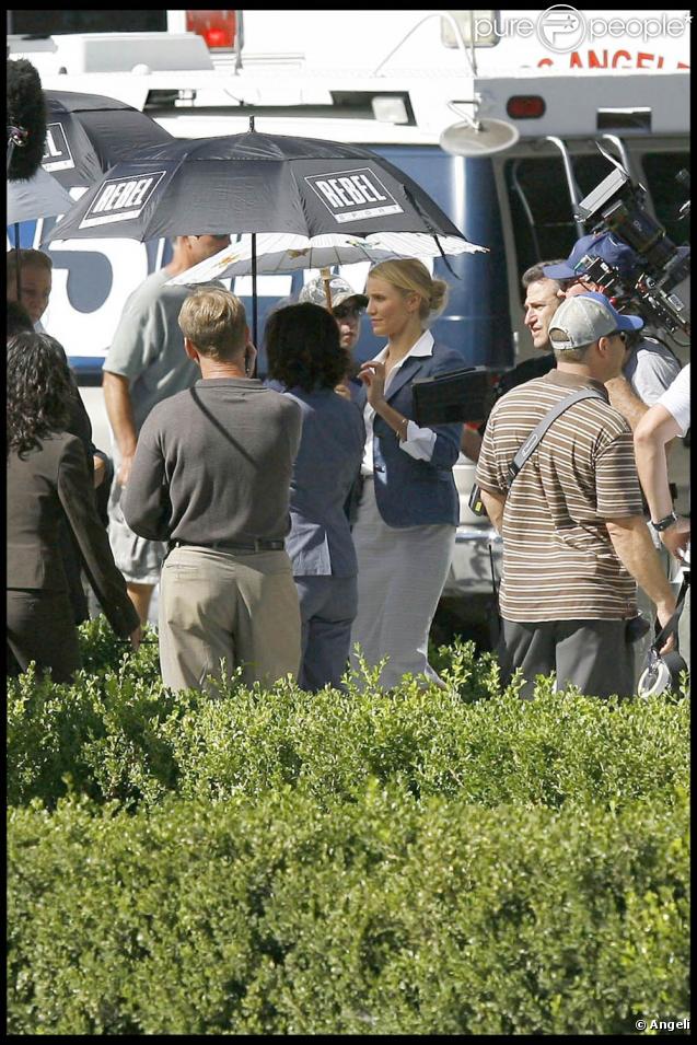 Cameron Diaz sur le tournage du  Frelon Vert , de Michel Gondry, à Century City, en Californie, le 5 septembre 2009 !