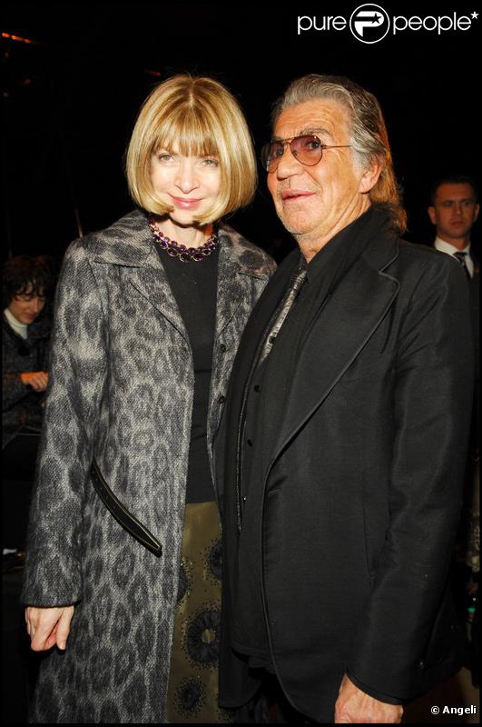Anna Wintour et Roberto Cavalli, le 21 février 2007 