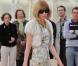 Anna Wintour, très chic dans une longuissime robe parée d'un petit boléro en fourrure. 