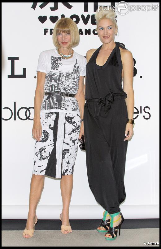 Anna Wintour et Gwen Stefani à la Fashion Week de New York, le 12 septembre 2009
