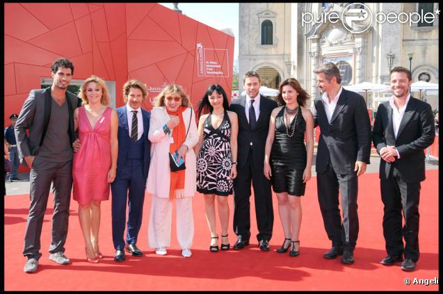L'équipe du film Il Compleanno à La Mostra de Venise, le 8/09/09