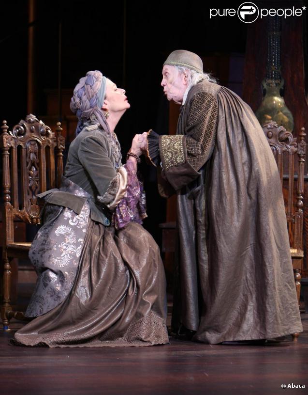 Robert Hirsch et Claire Nadeau lors de la générale de La Servante Amoureuse, le 8 septembre 2009 au Théâtre Hébertot