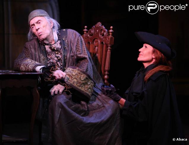 Robert Hirsch et Clémentine Célarié lors de la générale de La Servante Amoureuse, le 8 septembre 2009 au Théâtre Hébertot