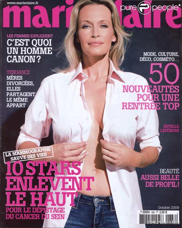 L'édition du 9 septembre 2009 de Marie-Claire avec Estelle Lefébure en couverture