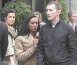 Melanie Brown devant son hôtel à Londres, le 14 septembre 2009