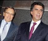 Nonce Paolini et Axel Duroux au cocktail de rentrée de TF1. 16/09/09