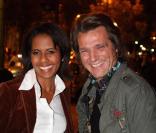 Audrey Pulvar et Yvan Le Bolloc'h lors de la soirée spéciale 25 ans de TV5 Monde le 17 septembre 2009 à Paris