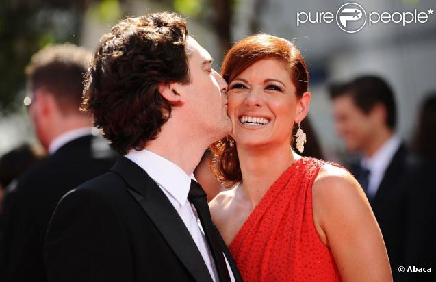 Debra Messing et Daniel Zelman à la 61 cérémonie des Emmy Awards. 20/09/09