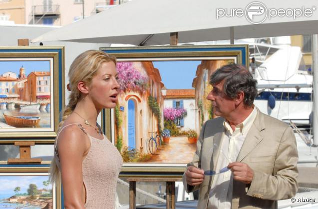Loana en tournage à Saint-Tropez avec Bernard Menez (été 2006) 