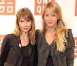 Axelle Laffont et Sarah Lavoine à l'inauguration de la boutique Uniqlo, à Paris 9e. 30/09/09