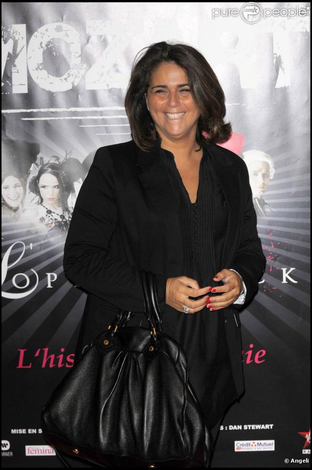 Générale de presse de Mozart, l'opéra rock, le 1er octobre 2009 au Palais des Sports de Paris : Valérie Bénaïm 