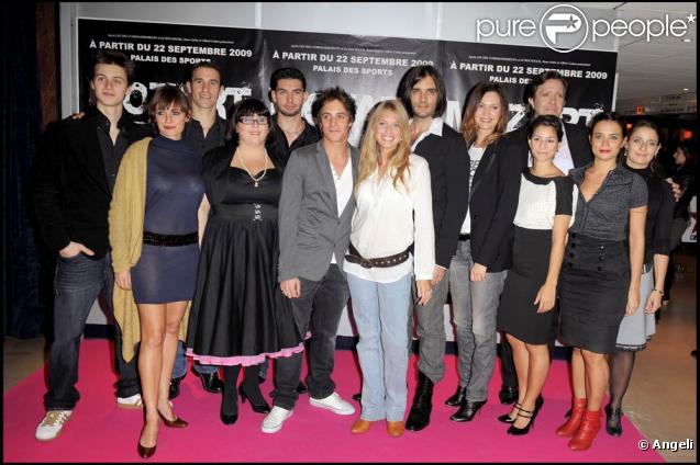 Générale de presse de Mozart, l'opéra rock, le 1er octobre 2009 au Palais des Sports de Paris : des anciens des productions Attia/Cohen 