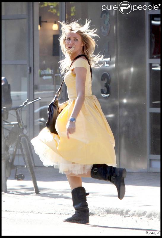 Cameron Diaz sur le tournage de 