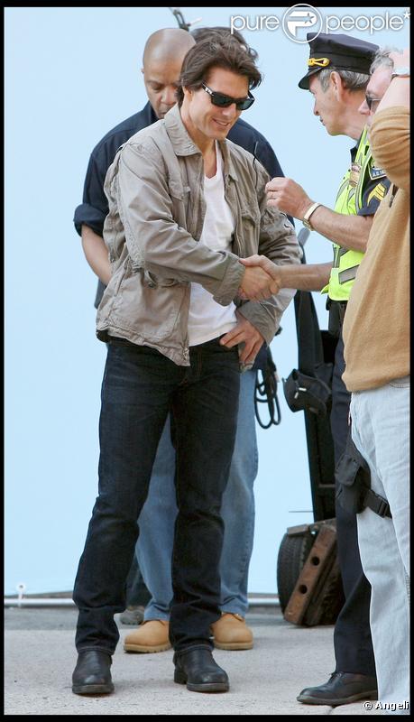 Tom Cruise sur le tournage de 