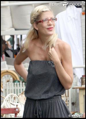 Tori Spelling en balade en famille à Los Angeles