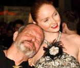 Terry Gilliam et Lily Cole, à l'occasion de l'avant-première de  L'Imaginarium du Docteur Parnassus , à l'Empire de Leicester Square, à Londres, le 6 octobre 2009 !