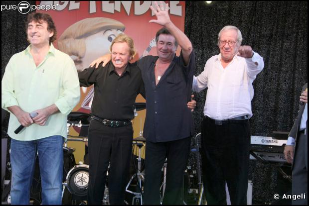 Claude Barzotti, Franck Alamo, Pascal Danel et Patrick Topaloff au concert "Âge tendre et tête de bois" (Romans sur Isère, 2 octobre 2009)