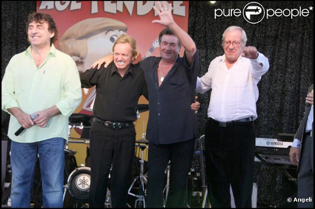 Claude Barzotti, Franck Alamo, Pascal Danel et Patrick Topaloff au concert 