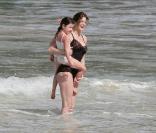 Stephanie Seymour et sa fille en vacances 