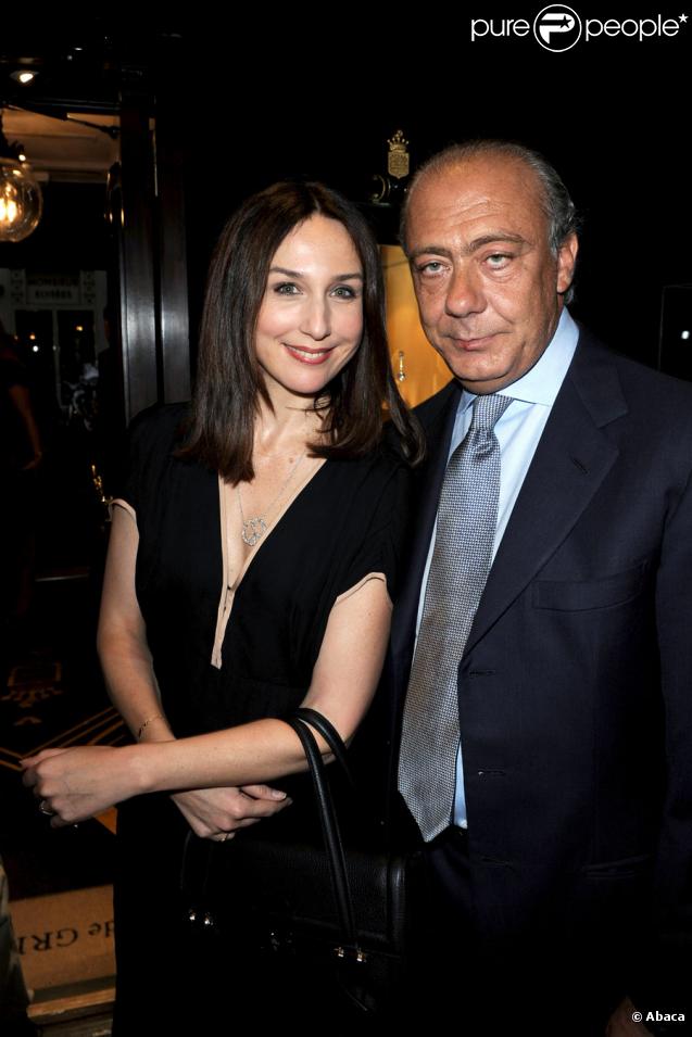 Elsa Zylbestein et Fawaz Gruosi lors de la soirée présentant la nouvelle collection De Grisogono à Paris le 8 octobre 2009
