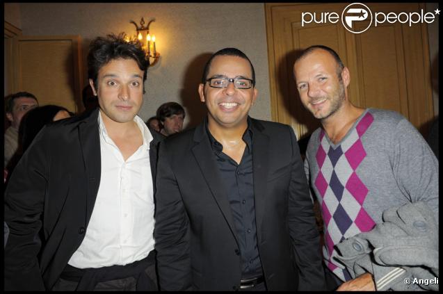 Bruno Salmone, Gregory Charles et Pierre-François Martin-Laval lors de son spectacle à Paris le 12 octobre 2009