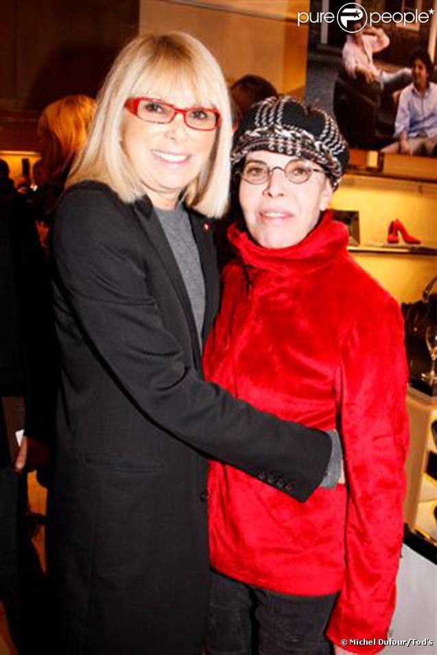 Mireille Darc et Dani lors de la soirée Italian Touch à la boutique Tod's. Paris, le 13 octobre 2009