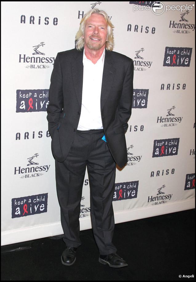 Richard Branson lors de la soirée Black Ball, gala de charité pour la lutte contre le sida en Afrique et en Inde, le 15 octobre 2009 à New York 
