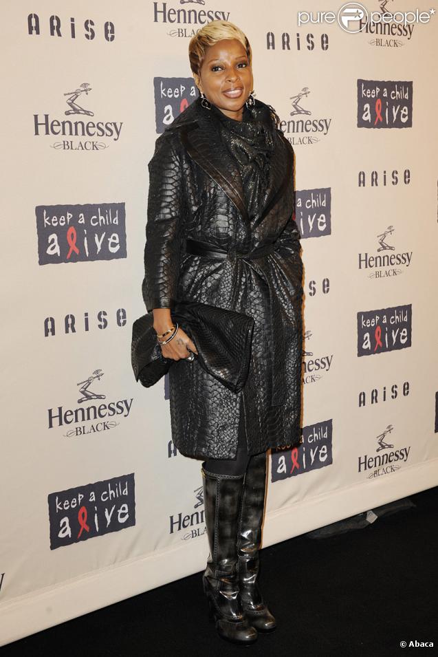 Mary J. Blige lors de la soirée Black Ball, gala de charité pour la lutte contre le sida en Afrique et en Inde, le 15 octobre 2009 à New York