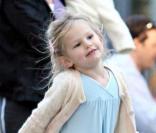 Violet Garner-Affleck dans un parc de Boston le 11 octobre 2009