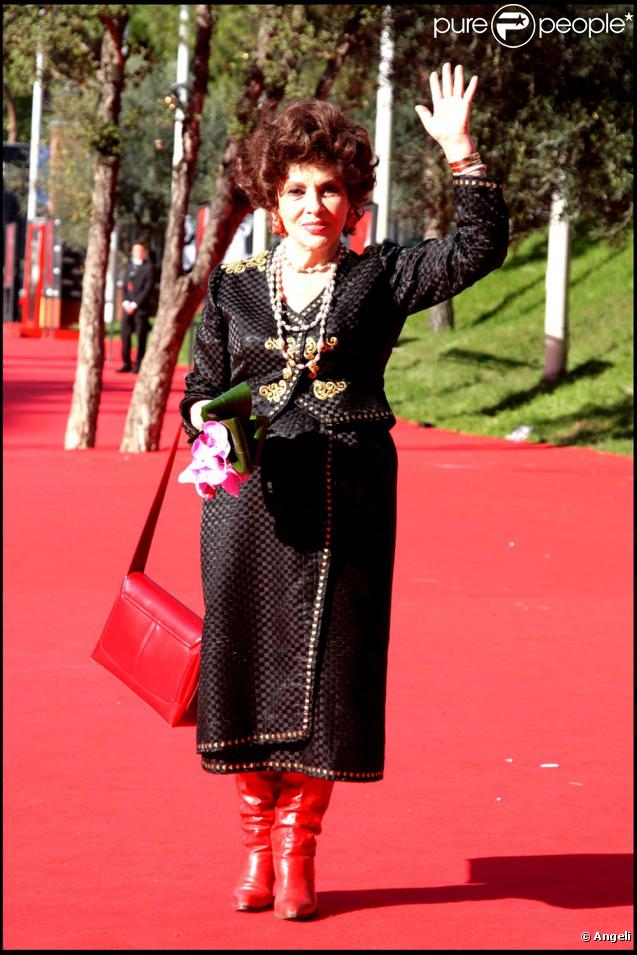 L'actrice Gina Lollobrigida, lors du 4e Festival du Film de Rome, le 16 octobre 2009 !