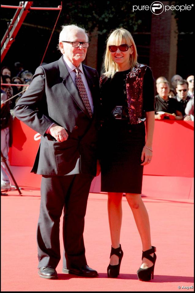 Pierre Cardin et Fanny Lu, lors du 4e Festival du Film de Rome, le 16 octobre 2009 !