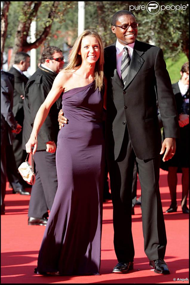 Carl Lewis et Elisa Isoardi, lors du 4e Festival du Film de Rome, le 16 octobre 2009 !