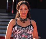La chanteuse Noa, très enceinte sur le tapis rouge du 4e Festival du Film de Rome, le 16 octobre 2009 !