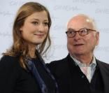 Le cinéaste britannique James Ivory et son actrice Alexandra Maria Lara, à l'occasion du photocall de  The city of your final destination , dans le cadre du 4e Festival International du Film de Rome, le 16 octobre 2009 !