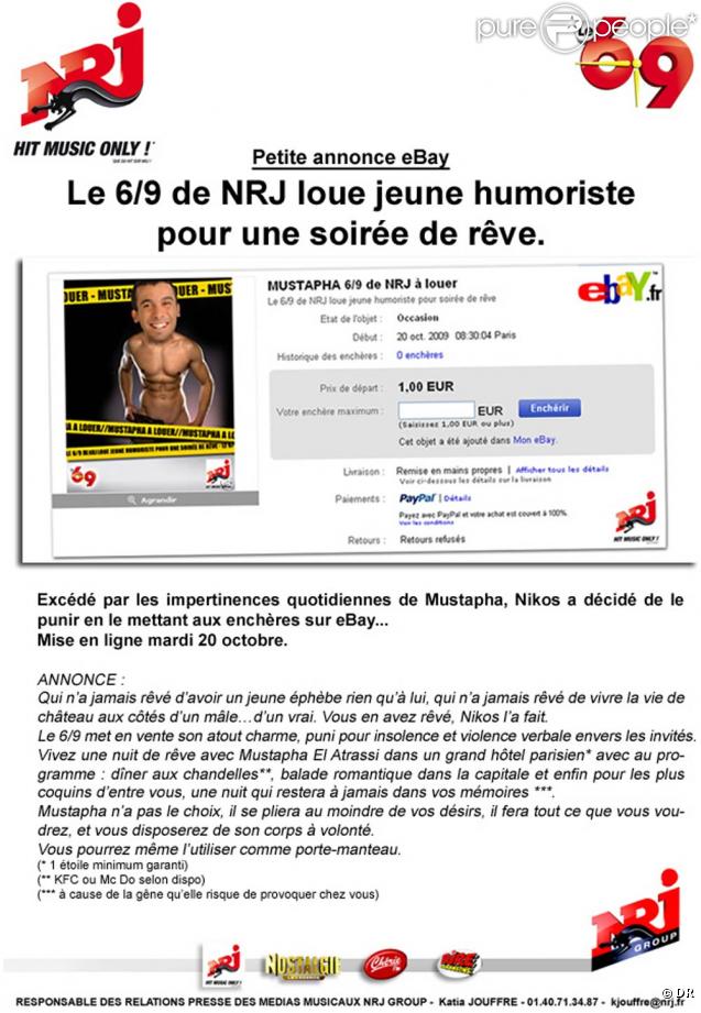 Annonce sur Ebay : la mise en vente de Mustapha El Atrassi